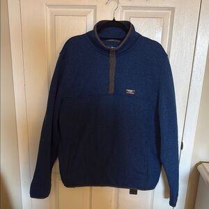 L.L. Bean Men's Bright Navy Sweater Fleece